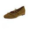 Zapatos Mary Jane retro para mujer que aumentan la altura, nuevo estilo otoño 2026, mocasines poco profundos de gamuza para commuting