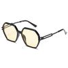 Nuevas gafas de sol estilo coreano con montura grande y polígono retro, gafas de sol personalizadas de estilo celebridad de Internet, estilo callejero moderno para mujer
