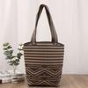 Bolso Cubo Otoño e Invierno Bolso de Punto Bolso de Mano Bolso de Hombro Bolso de Gran Capacidad Bolso Casual Versátil Bolso de Compras Estilo Coreano