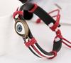 Atacado boutique atacado pequeno pulseira de couro de vaca olhos de liga vintage venda direta da fábrica pulseira de couro de liga