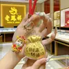 Bolsa de la Suerte Oro 999 Colgante para Teléfono Llavero Accesorio Buena Suerte Cadena para Teléfono Móvil Regalo para Influencer Transmisión en Vivo
