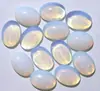 Anel de superfície de ovo 15*20mm cristal natural superfície de arco único geométrico oval acessórios de pedra nua para joias DIY