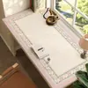 Tapete de Mesa Estilo Francês, Tapete de Mesa para Escrita de Estudante, Toalha de Mesa Impermeável e Limpável, Tapete de Mesa de Escritório de Luxo Leve e de Alta Qualidade