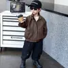 Chaqueta de Cuero para Niños Estilo Primavera y Otoño 2026 Ropa Nueva para Bebés Niño Pequeño Calle Fresca Moda Chaqueta de Otoño para Niños