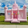 Castillo inflable rosa blanco de moda para bodas, castillo inflable para fiestas al aire libre, trampolín, actividades transfronterizas en centros comerciales europeos y americanos, castillo inflable para saltar