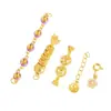 Dorado Arena Fuerte Conservación del Color Accesorios DIY Carácter de Bendición de Concha de Carpa Cadena de Cola de Flor Pequeña Cadena de Conexión Pulsera Collar Hebilla Universal