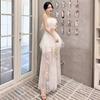 Vestido de Noche 2026 Estilo Nuevo Blanco Ligero Vestido de Boda con Aura, Sin Tirantes, Estilo Banquete, Como un Hada, Soñador, Vestido Estilo Bosque