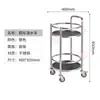 Carrito de Comedor Comercial KTV de Hotel de Tres Niveles de Acero Inoxidable y Vidrio Carrito para Bebidas Carrito de Entrega de Comida para Salones Privados de Restaurante Carrito de Mano para Pasteles