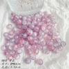 Cuentas redondas de jade de sal de 8 mm, cuentas de vidrio roto, cuentas sueltas de piedra, pulseras de cuentas para bricolaje, collares, accesorios de joyería, material