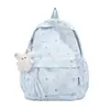 Mochila de novo estilo para estudantes do ensino fundamental II e médio, versão coreana estampada casual, estilo niche ins, bolsa para laptop de estudante com tema de floresta