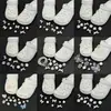 Novos Sapatos Fashion Branco Leite Pérola Coração com Furo DIY Cheio de Aura de Fada Fivela de Sapato Destacável Toque de Luxo Flor de Sapato