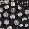 Zircón Redondo AAA Chapado Zircón de Espalda Puntiaguda Diamante Multifacético Deslumbrante DIY Arte de Uñas Cristal Sintético Zircón