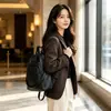 Coleção Outono 2026: Mochila de Couro Genuíno Estilo Europeu e Americano para Mulheres, Bolsa de Viagem da Moda, Transfronteiriça