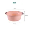 Lavabo para el Hogar de Color Contrastante Engrosado Con Agujeros Lavabo Facial Lavabo Grande para Lavar Ropa Dormitorio de Estudiantes Lavado Facial Plástico Lavabo para Lavar Verduras