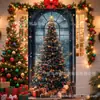 2027 Amazon Natal Mais Vendido Tecido de Fundo Festa Atmosfera de Feriado Decoração de Cena Cobertura de Porta de Natal