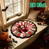Decoración Navideña Efecto 3D Felpa de Cristal Felpudo Resistente al Desgaste Resistente a la Suciedad Felpudo para Puerta de Entrada Pasillo Tacto Afelpado Aislamiento Térmico Felpudo para Ventana de Mirador
