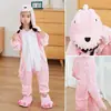 Pijama de Vaca de Dibujos Animados Súper Lindo Invierno Niños Niños Grandes Animales Pijama de Una Pieza Niñas Otoño e Invierno Venta al por Mayor