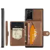 Aplicable a Samsung Note20 funda trasera magnética retro dividida con tarjetero funda protectora Note20 Ultra