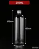 Botellas de plástico PET transparente de 50/60 ml con tapas de aluminio, botellas para líquidos, botellas para pintura, a prueba de fugas y selladas, disponibles para venta al por mayor