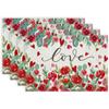 El más vendido de Amazon Mantel para Cocina Restaurante Día de la Madre Corazón Flor Rosa Carta de Amor Impresión Digital Comida