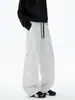 Novas calças de moletom esportivas estilo americano, lavadas, de perna reta, para homens e mulheres, modelagem solta, da moda, para dança de rua, hip-hop, casuais, de perna larga