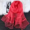 Lenço de Seda com Estampa de Folhas Novas Primavera/Verão 2026 para Mulheres, Xale Decorativo Fino Versátil para o Verão, Lenço Longo