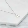 Nuevo Collar Colgante con Letra de Acero Inoxidable para Mujer de Amazon, Personalizado, Versátil, Sencillo y Moderno