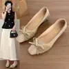 Zapatos Mary Jane con Plataforma Elegantes de Lazo Francés 2026 Nuevos para Primavera/Otoño de Boca Baja Planos sin Cordones para Commuting para Mujeres
