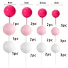 Bolas Decorativas para Pastel Estilo Ins Transfronterizas, Bolas de Espuma Escarchada de Color Mixto, Decoraciones para Hornear de Fiesta de Cumpleaños, Juego de 24 Piezas