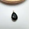 Acessórios DIY Transfronteiriços Flor de Garra Dourada Cobre Cristal Colorido Pingente Gota d'Água Brincos Anel Colar Grampo de Cabelo Roupa
