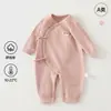 Enterizo con Lazos para Bebé de 0 a 6 Meses Tipo A Pijamas de Bebé para Primavera y Otoño Ropa de una Pieza Ropa de Bebé Mariposa Ropa Estilo Monje