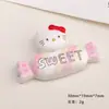 Accesorios de Resina para Manualidades de Dibujos Animados Joyería Placa con Palabra Gato Pegamento de Crema Pasador Funda para Teléfono Móvil Hebilla de Zapato Llavero Colgante con