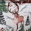 Jinmingguan novas decorações de Natal desenhos animados cadeira capa traseira cena criativa impressão digital mesa e cadeira capa