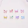 KT Cat Mariposa Colorida Dibujos Animados Accesorios para Uñas Resina Piezas Pequeñas Pendientes DIY Pinzas para el Cabello Uñas Portátiles Accesorios al por Mayor