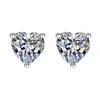 Cross-border hot S925 brinco de prata feminino em forma de coração moissanite brincos simples para namorada namoradas presente fabricantes atacado