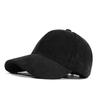 Nova moda casual estilo coreano versátil para primavera e outono boné de beisebol de veludo liso estilo japonês boné de aba reta de rua para homens e mulheres