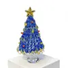 Árbol de Navidad de Vidrio Soplado a Mano de 8.5 cm Zibo Manualidades de Vidrio Árbol de Navidad Giratorio Jingdezhen