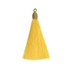 Adorno de borla con hilo dorado de 8 cm, material de poliéster, accesorios para prendas de vestir, accesorios de borla colgante hechos a mano para DIY, compra al por mayor para mejor precio