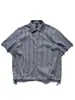 Camisa Masculina Nanxia Disfarçada Cor Clássica Color Blocking Xadrez Cordão Manga Curta Verão Caimento Solto Versátil Casual Meia Manga
