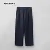 Pantalones Vaqueros Casuales Versátiles de Pierna Recta Sueltos de Alta Gama de Lujo Ligero de Otoño para Hombre Apo.