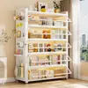 Estante de Aço para Chão Doméstica à Prova de Poeira com Portas Transparentes Articuladas, Painel Lateral Perfurado à Prova de Poeira e Opções de Armazenamento Suspensas, Disponível com Preço Promocional