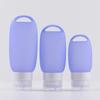 Botella Dispensadora de Gel Desinfectante de Manos Transfronteriza Portátil de Gel de Silicona Botella Vacía Anticaída y Antifugas con Gancho Set Botella de Silicona para Loción