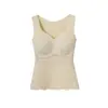 Chaleco Cálido de Otoño e Invierno para Mujer, Control de Abdomen, Doble Capa con Dobladillo Ondulado y Almohadillas en el Pecho, Versátil Top de Capa Base de Alta Elasticidad para Mujeres Jóvenes