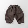 Roupas Infantis Atacado: Calça Casual Solta para Meninos e Meninas da Estação Primavera, Moda Infantil Tendência Estilo Coreano para Bebês e Crianças Pequenas
