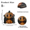 Suporte de decoração de arte em madeira com tema de Halloween transfronteiriço com designs de aranha, lua e casa mal-assombrada em estilo rústico para decoração de bandeja de mesa