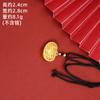 Oro arena calado decoración de cuatro hojas bolsa de la suerte lingote de plata joyería collar moda femenina todo combina joyería de alta gama accesorios Yiwu