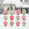 Novo cartão de Natal doce arco pátio sinal decorativo gramado ao ar livre jardim cartão à prova d'água