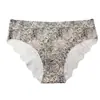 Pantaletas de Seda de Hielo sin Costuras Estampado de Leopardo Talla Europea Transpirables Cómodas de Cintura Media que se Ajustan a la Cadera para Mujeres Jóvenes Temu