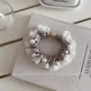 Goma para el pelo de perlas estilo coreano para mujer, de alta gama, simple, versátil, cuerda para moño, accesorio para el pelo de estilo de lujo ligero