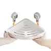Estante de almacenamiento multifuncional para baño, estante triangular de esquina para baño, estante de esquina para inodoro montado en la pared sin taladro, estante de almacenamiento para ducha montado en la pared